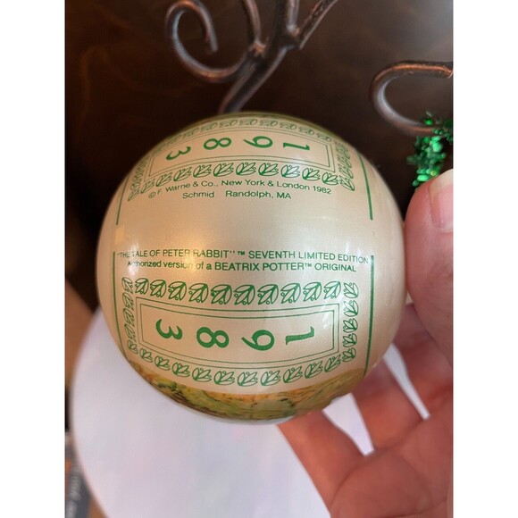 Beatrix Potter 1983 F Warne & Co Schmid Vintage Glass Ornament, Peter Rabbit - Picture 4 of 7